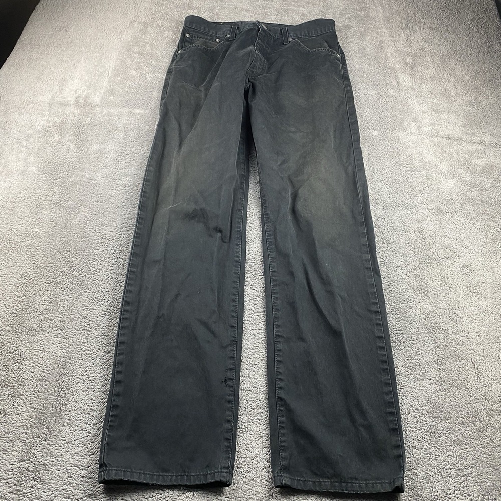 Levi's 521 72 Straight Fit Jeans Mens 32x32 Black Low Rise Vintage Europe